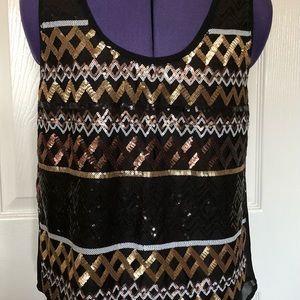 NWT Skies Are Blue Ladies M Beaded Cocktail Tank Top